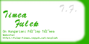 timea fulep business card